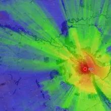 4G propagation from omni cell tower in rural area