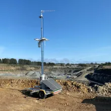 AMT Trailer providing 4G coverage into a quarry pit