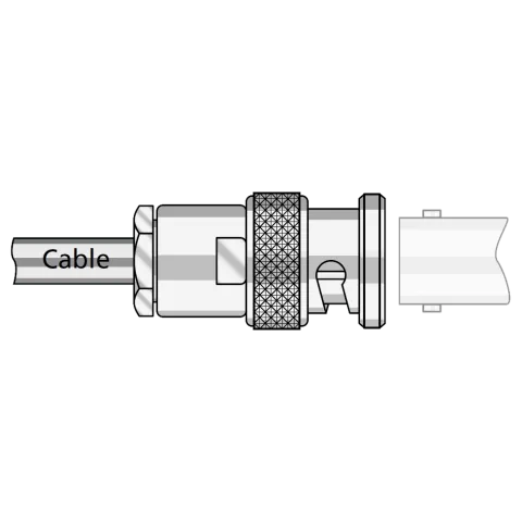 Free hanging RF connector mounting feature