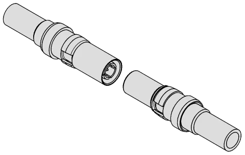 Slide-on/Push-on coupling mechanism RF connectors