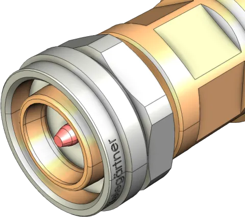 4.3-10 Male Plug connector close up