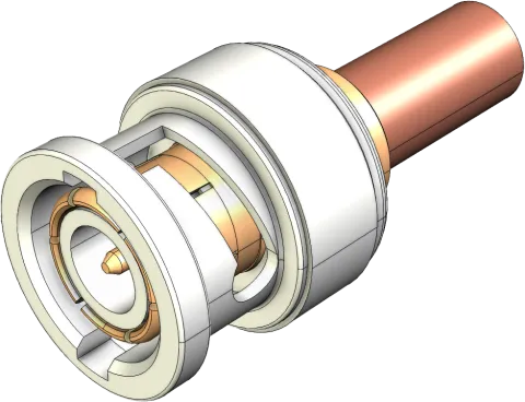 BNC male coaxial RF connector plug