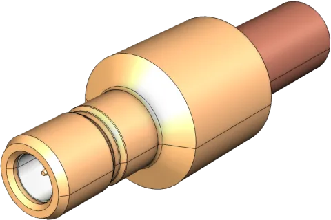 SMB Male RF connector closeup