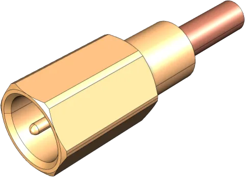 FME Male coaxial connector closeup