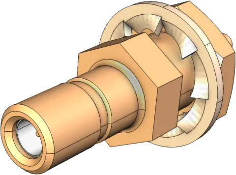 SSMB male RF connector closeup