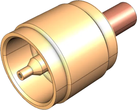 UHF Male RF connector plug closeup