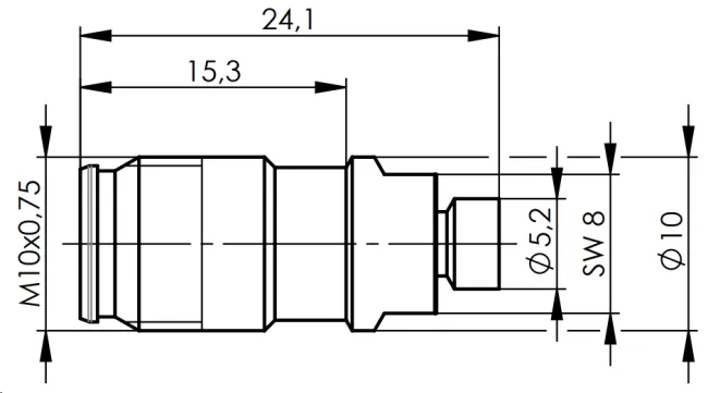 100025586 NEX10 Female Connector CAD Drawing