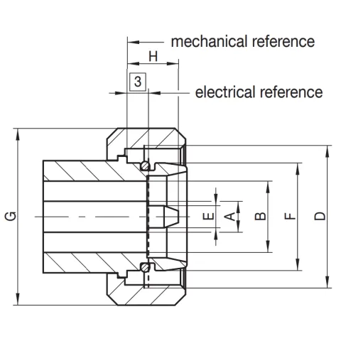 4.3-10 RF connector male plug CAD drawing