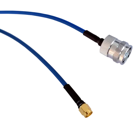 CA402B-432SA1-018 4.3-10 Female to SMA Male patch cable RG402 Semi-Rigid