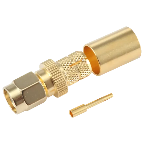 RP-SMA Male coaxial crimp connector for LMR240 cable