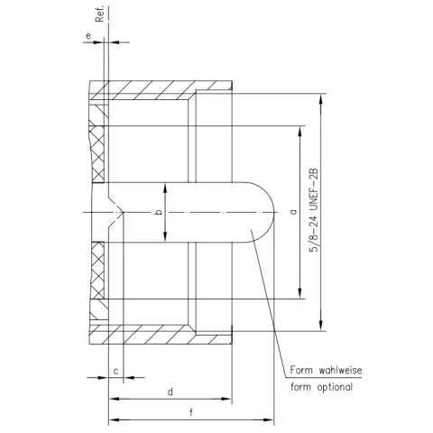 UHF Male connector CAD drawing