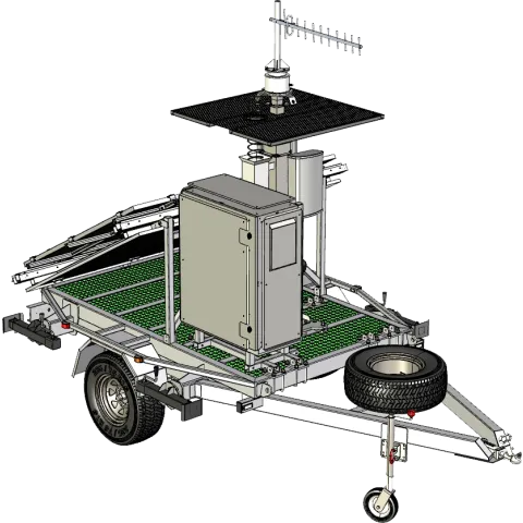 AMT 4G Repeater Trailer in stowed position