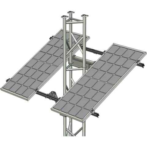 AL340 2-Panel Solar Frame for Aluminium Towers