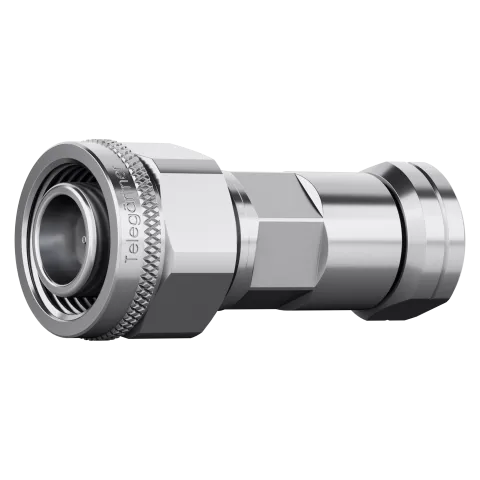 Telegärtner 2.2-5 Male Connector for 1/4&quot; Corrugated Cable, SIMFix, clamp/clamp, Screw Type, G20 (1/4&quot; Flex)