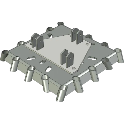 AP-AL340-HBP-S600 Hinging base plate tower adapter for S600