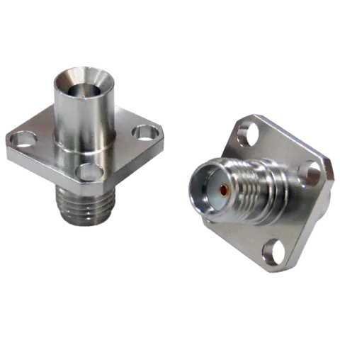 145-A03K.188 SMA-female-to-SMP-male-four-hole-flange-mount-adapter