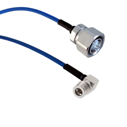 RG-402 Patch Cable 4.3-10 Male to QMA Male Right Angle 50cm - Main Image