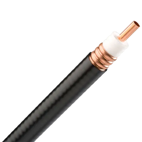 CommScope AVA5-50FX, HELIAX(r) Andrew Virtual Air(tm) Coaxial Cable, corrugated copper, 7/8 in, black PE jacket - 500m - Main Image