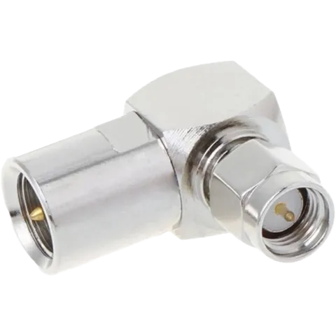 RF Adapter, SMA Male to FME Male, Right Angle - Main Image