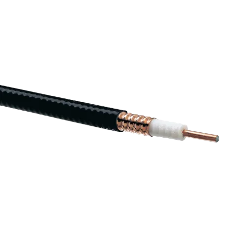 CommScope LDF4-50A, HELIAX(r) Low Density Foam Coaxial Cable, corrugated copper, 1/2 in, black PE jacket - 250m - Main Image