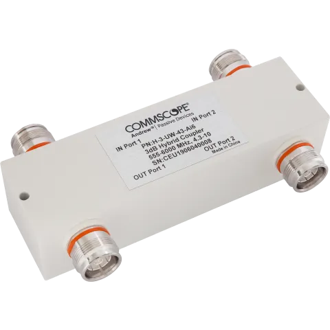 CommScope 2x2 Hybrid Coupler, 555-6000 MHz, Low PIM Air Dielectric - Main Image