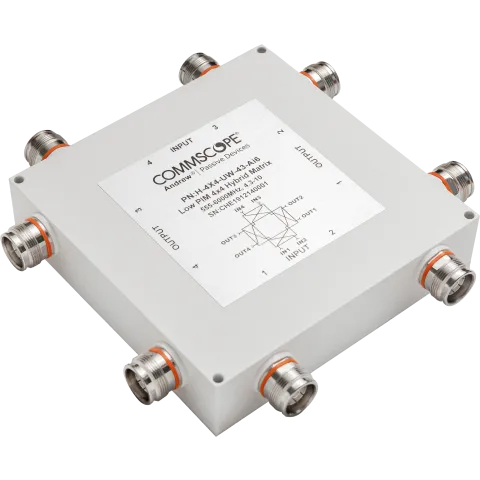 CommScope Low PIM 4x4 High Power Hybrid Matrix, 555-6000 MHz, 4.3-10 Female - Main Image