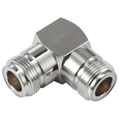 RF Adapter, N Female to N Female, Right Angle - Main Image