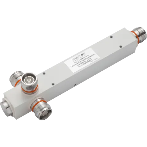 CommScope 3-Way Low PIM 4.3-10 Female High Power Splitter, 555-6000 MHz - Main Image