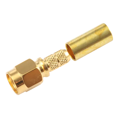 SMA Male Connector for RG-58 / L-195 Coaxial Cable - Main Image