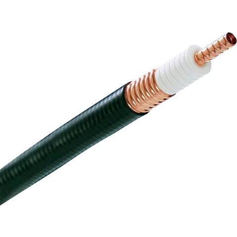 CommScope AVA7-50, HELIAX(r) Andrew Virtual Air(tm) Coaxial Cable, corrugated copper, 1-5/8 in, black PE jacket - 500m - Main Image