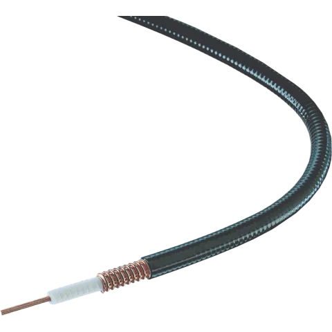 CommScope FSJ2-50, HELIAX(r) Superflexible Foam Coaxial Cable, corrugated copper, 3/8 in, black PE jacket - 500m - Main Image