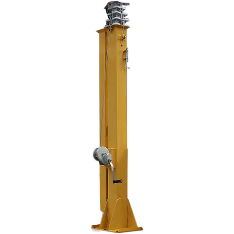 11.3 metre winch raised mast with electric winch