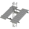 AL340 2-Panel Solar Panel Mounting Frame with transparent tower