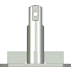 S400 billet base plate for AL220 and AL340 tower series - side view