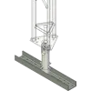 AL220 Aluminium tower base shown with tower module attached