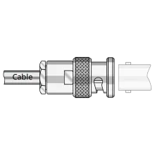 Free hanging RF connector mounting feature