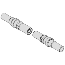 Slide-on/Push-on coupling mechanism RF connectors