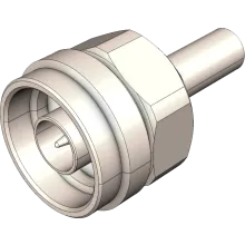 3D view of an N Male coaxial connector
