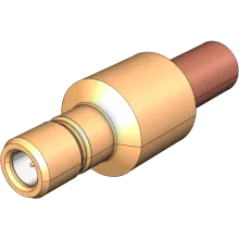 SMB Male RF connector closeup