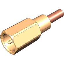 FME Male coaxial connector closeup