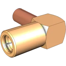 SSMB Female RF connector closeup