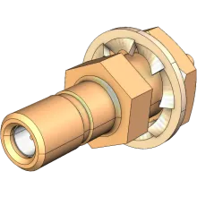 SSMB male RF connector closeup