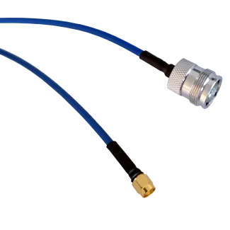 CA402B-432SA1-018 4.3-10 Female to SMA Male patch cable RG402 Semi-Rigid