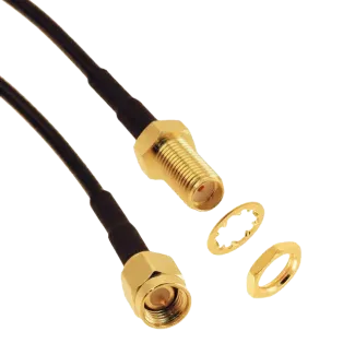 SMA Female to SMA Male patch cable, LMR-100 coax