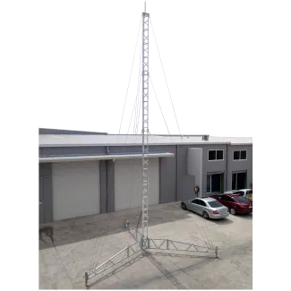 AL340 14m temporary tower, portable deployable tripod lattice tower