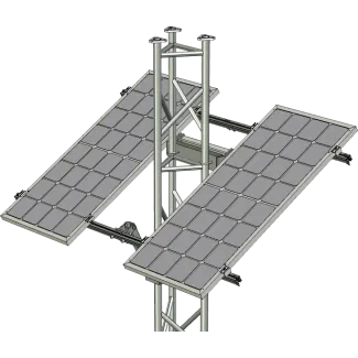 AL340 2-Panel Solar Frame for Aluminium Towers
