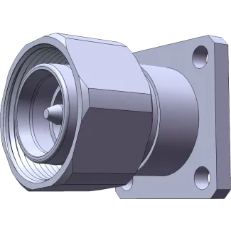 4.3-10 Male Four-Hole Flange Connector with Round Post - Main Image