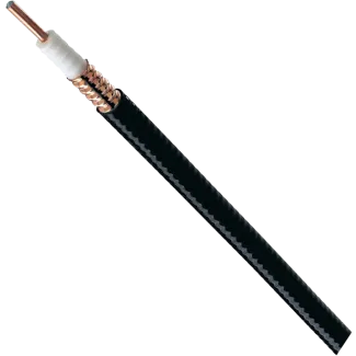 CommScope LDF4-50, HELIAX(r) Low Density Foam Coaxial Cable, corrugated copper, 1/2 in, black non-halogenated, fire retardant polyolefin jacket - 250m - Main Image