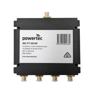 Powertec RF Power Divider 4-Way, 698-3800MHz, SMA Female, Wilkinson, 22dB isolation - Main Image