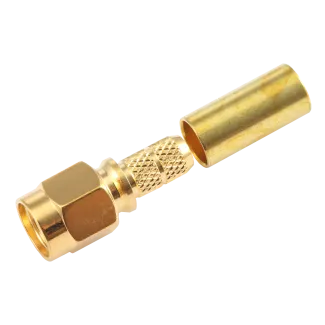 SMA Male Connector for RG-58 / L-195 Coaxial Cable - Main Image